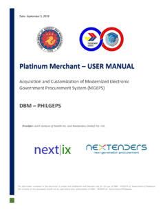 www.philgeps.gov.ph login as merchant|Platinum Merchant USER MANUAL .